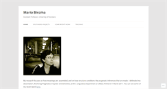 Desktop Screenshot of mariabiezma.com